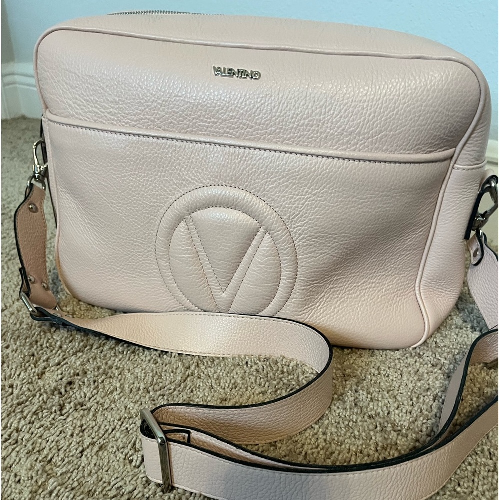 Valentino Pale Pink Leather Crossbody Bag